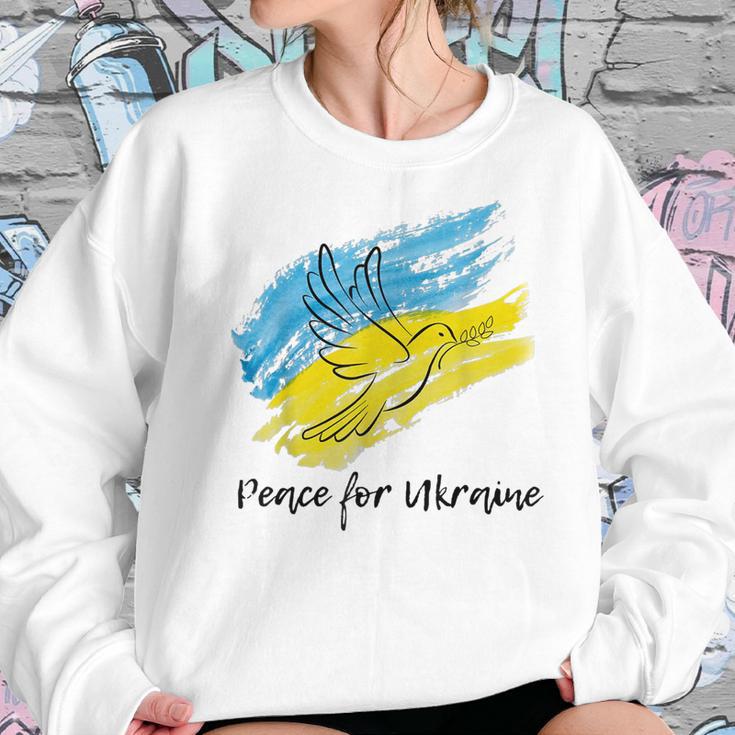 Peace For Ukraine Dove Ukraine Flag Lover Support Ukraine Men Women T-Shirt Graphic Print Casual Unisex Tee Women Sweatshirt Gifts for Her