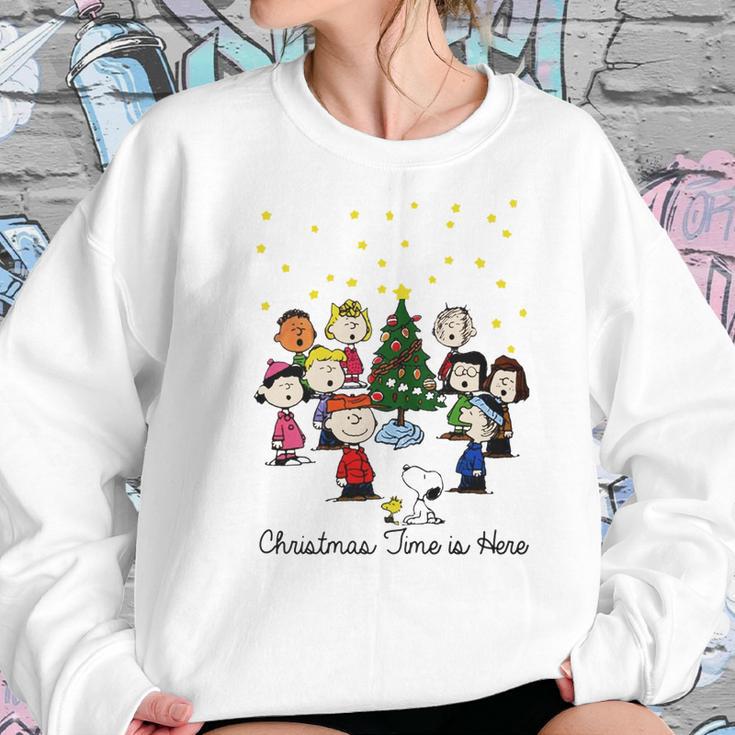 The Peanuts Gang Christmas Time Is Here Women Sweatshirt Gifts for Her