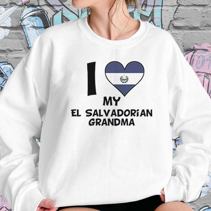 Really Awesome I Heart My El Salvadorian Grandma El Salvador Flag Baby Women Sweatshirt Gifts for Her