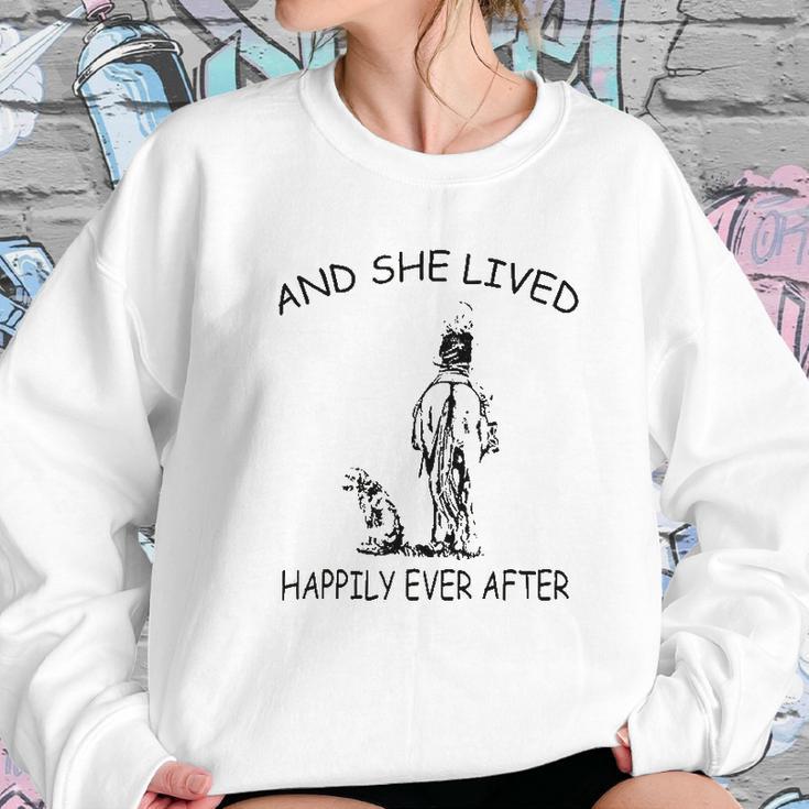 And She Lived Happily Ever After Funny Horse Dogs Women Sweatshirt Gifts for Her