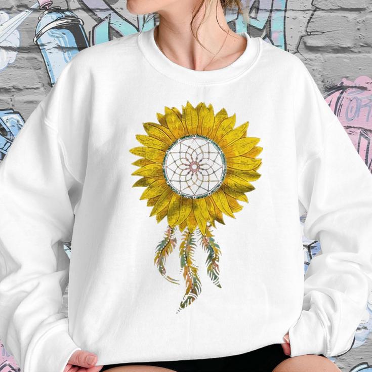 Sunflower Tribal Dreamcatcher Summer Flower Floral Design Unisex SunflowerSunflower Sunflower S Sunflower Gift Women Sweatshirt Gifts for Her