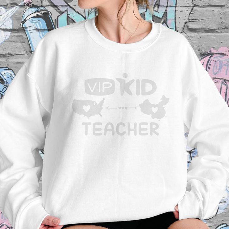 Vip Kid Teacher Women Sweatshirt Gifts for Her