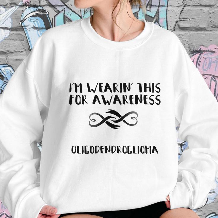 Im Wearin This For Awareness - Oligodendroglioma Black Women Sweatshirt Gifts for Her