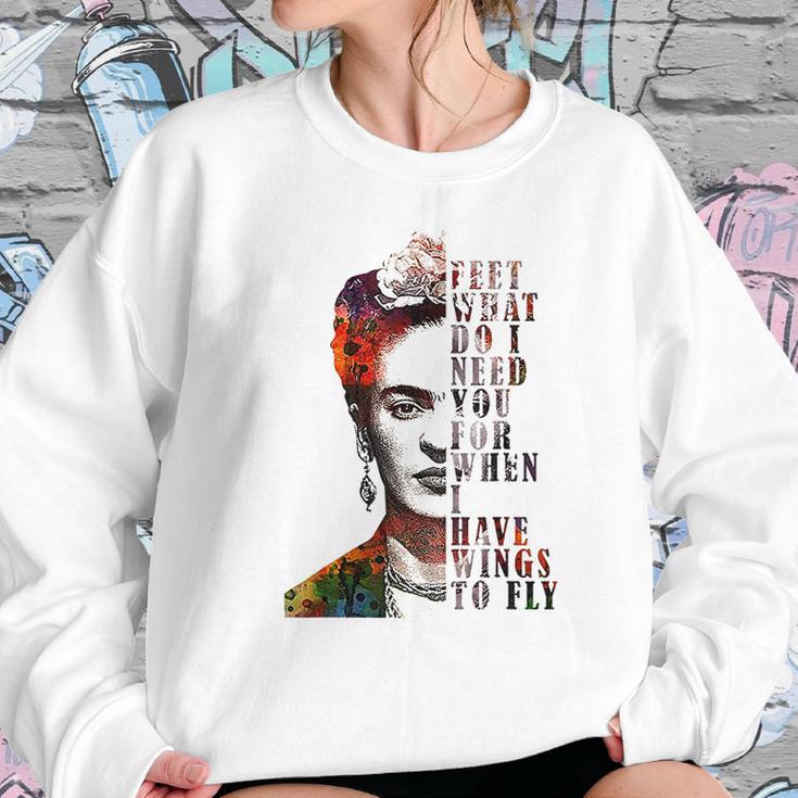 I Have Wing To Fly Frida Kahlo Women Empowerment Inspiring Women Sweatshirt Gifts for Her