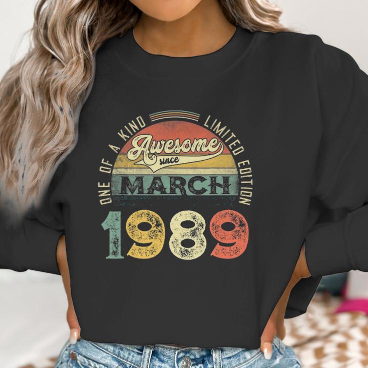 32Nd Birthday Decorations March 1989 Men Women 32 Years Old Women Sweatshirt Gifts for Women