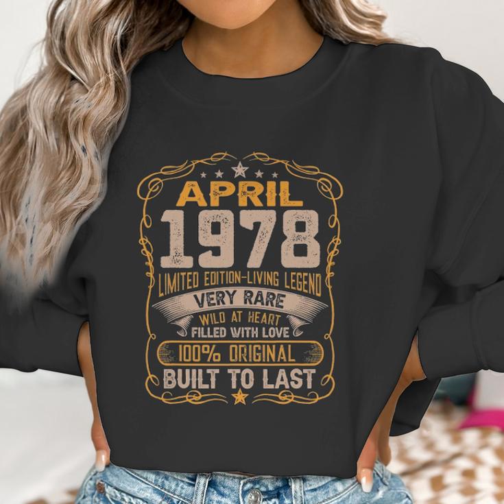 44Th Birthday Decoration April 1978 Men Women 44 Years Old Women Sweatshirt Gifts for Women