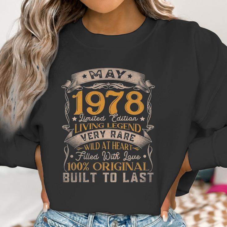 44Th Birthday Decorations May 1978 Men Women 44 Years Old Women Sweatshirt Gifts for Women