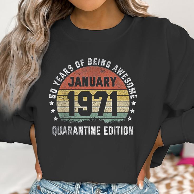 50Th January 1971 Vintage Birthday Gift Women Sweatshirt Gifts for Women