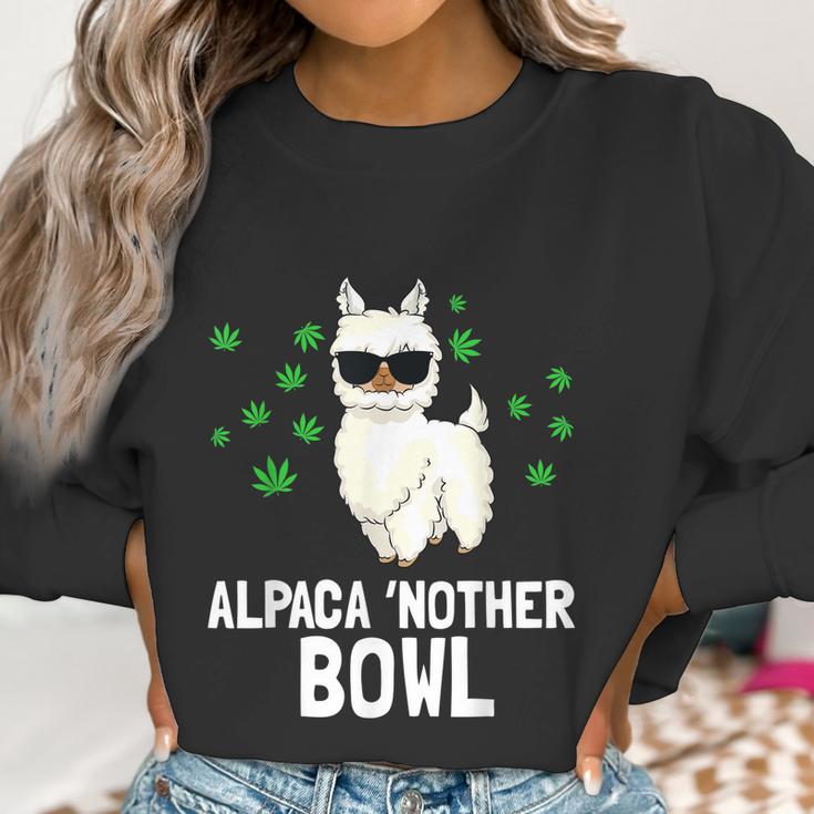 Alpaca Nother Bowl Funny Marijuana Cbd Weed Smoker Graphic Design Printed Casual Daily Basic Women Sweatshirt Gifts for Women