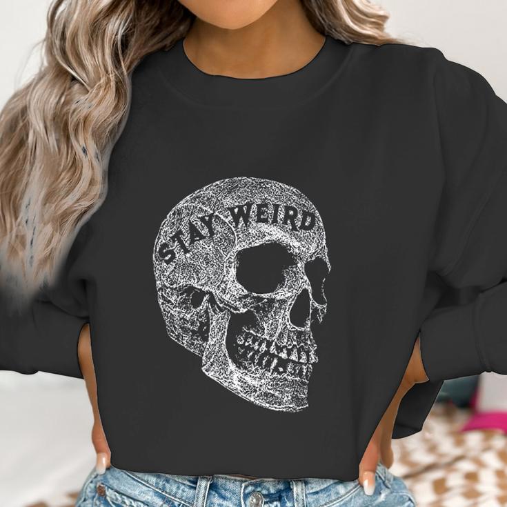 Alternative Clothes Aesthetic Goth Women Stay Weird Skull Gothic Goth Punk Women Sweatshirt Gifts for Women