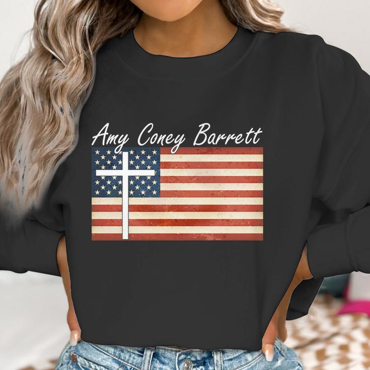 Amy Coney Barrett Christian Vintage Us Flag Women Sweatshirt Gifts for Women