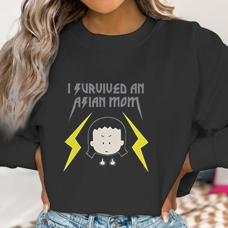 Angry Little Asian Girl I Survived An Asian Mom Women Sweatshirt Gifts for Women