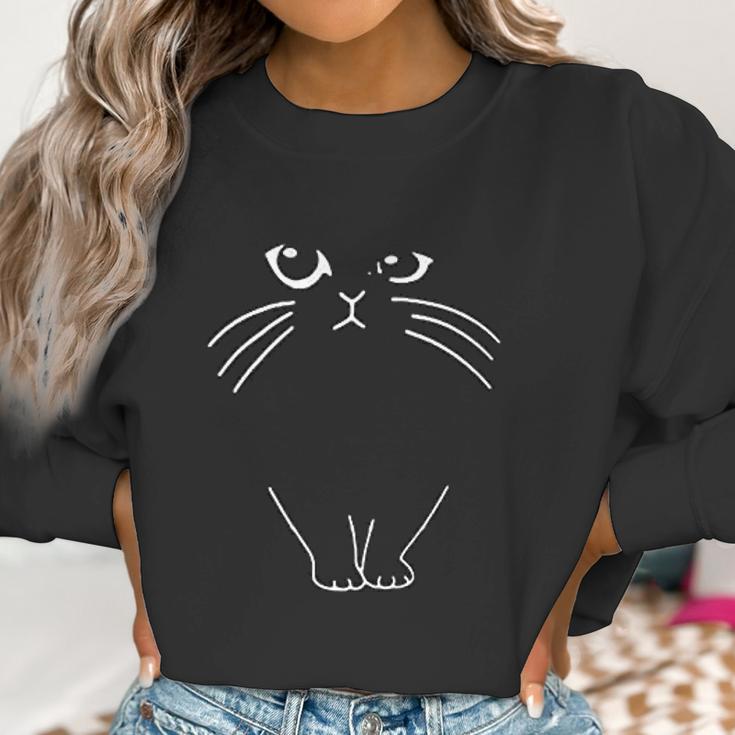 Aniywn Women Loose Girl Summer Cat Pattern Women Sweatshirt Gifts for Women