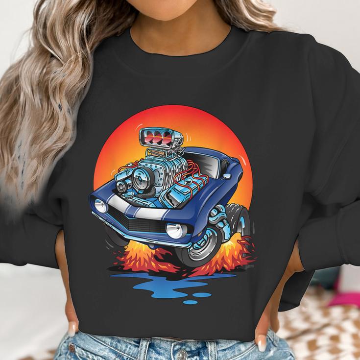 Awesome Classic Sixties Muscle Car Funny Hot Rod Cartoon Women Sweatshirt Gifts for Women