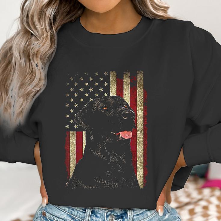 Black Labrador Gift Usa Flag Lab Owner Duck Hunter Women Sweatshirt Gifts for Women