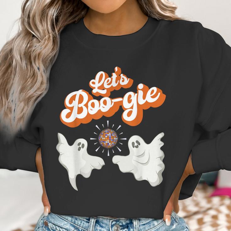 Lets Boo-Gie Retro Disco 70S Ghosts Lets Boogie Halloween Men Women T-Shirt Graphic Print Casual Unisex Tee Women Sweatshirt Gifts for Women