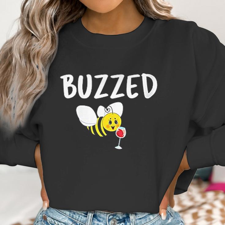 Buzzed Funny Bumblebee And Wine Beekeeping Beekeeper Women Sweatshirt Gifts for Women