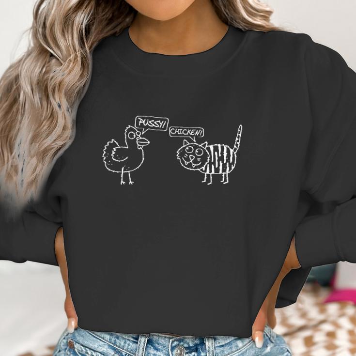 Chicken Pssy College Graphic Women Sweatshirt Gifts for Women