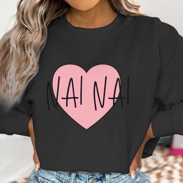 Chinese Grandma Nai Nai Grandmother Pink Heart Nai Nai Funny Gift Women Sweatshirt Gifts for Women