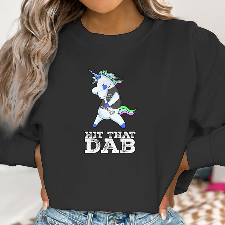 Cool Dabbing Unicorn Bong 4 Jesus Women Sweatshirt Gifts for Women