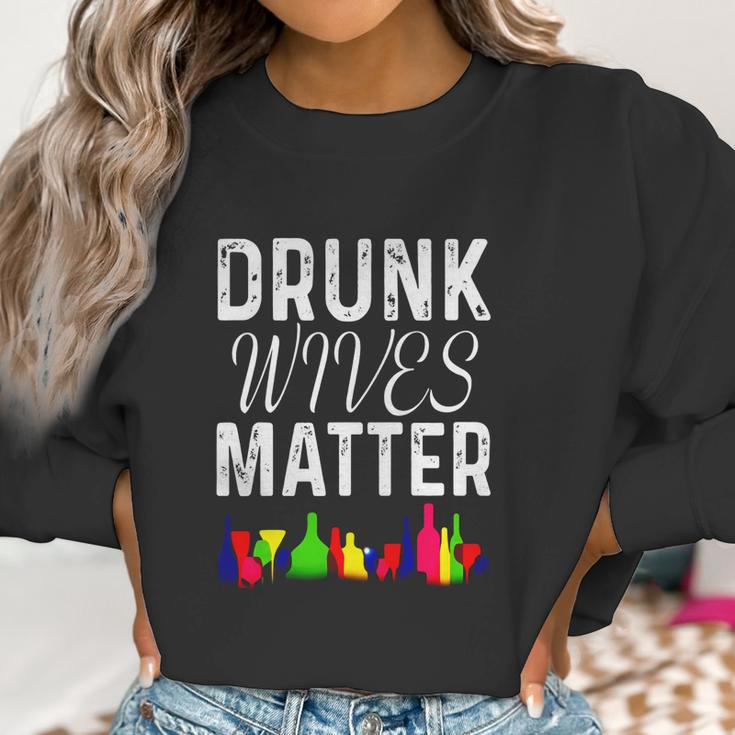 Cute Drunk Wives Matter Colorful Bottles Satire T- Shirt Women Sweatshirt Gifts for Women