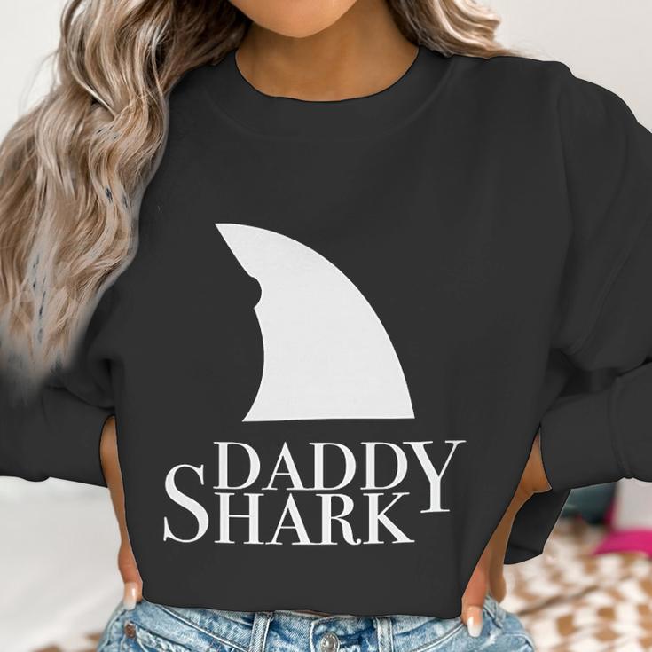 Daddy Shark Black Design Best Christmas Gifts For Dad Women Sweatshirt Gifts for Women