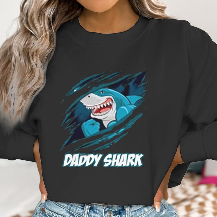 Daddy Shark In Blood Best Christmas Gifts For Dad Women Sweatshirt Gifts for Women