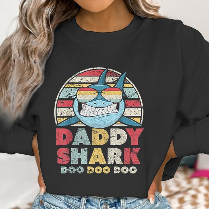 Daddy Shark Gift For Dad Best Christmas Gifts For Dad Women Sweatshirt Gifts for Women