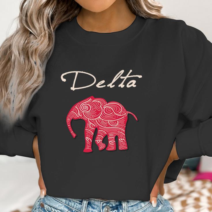 Womens Delta Elephant Crimson Designs Women Sweatshirt Gifts for Women