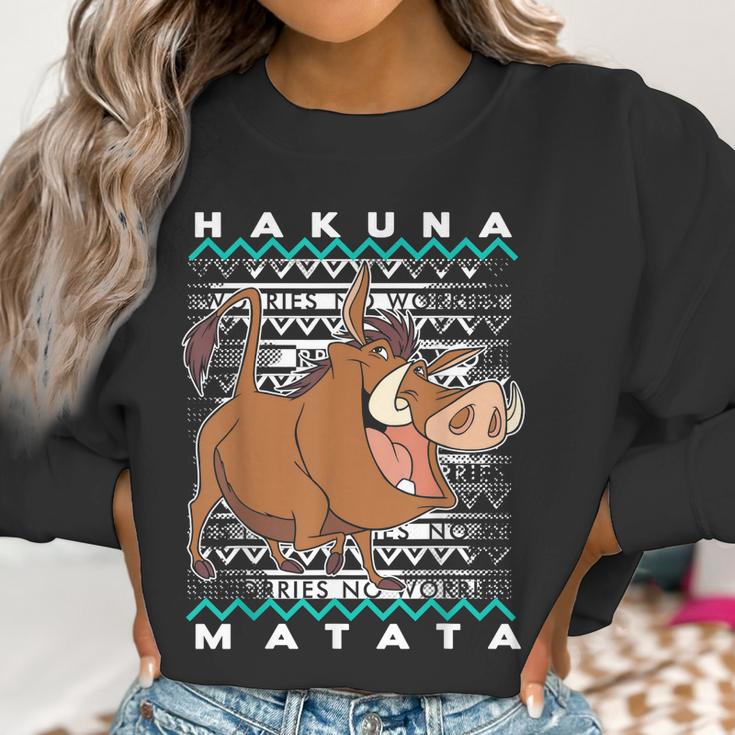 Disney Lion King Pumba Ugly Christmas Graphic T-Shirt Women Sweatshirt Gifts for Women