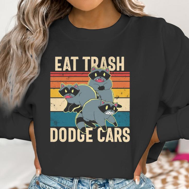 Eat Trash Dodge Cars Retro Raccoon Trash Panda Funny Raccoon Women Sweatshirt Gifts for Women