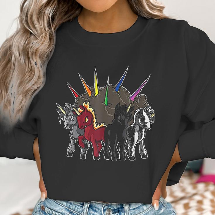 The Four Unicorns Of The Apocalypse Horsemen Parody Women Sweatshirt Gifts for Women