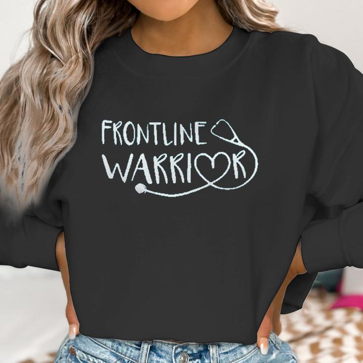 Frontline Warrior Nurse Funny Nursing Gifts Women Sweatshirt Gifts for Women