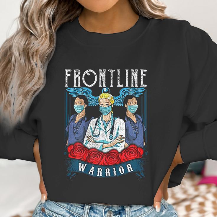 Frontline Warrior Proud Hero Nurse Superhero Gift Women Sweatshirt Gifts for Women