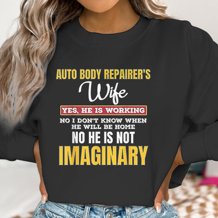 Funny Auto Body Repairers Wife Gift Yes Hes Working Women Sweatshirt Gifts for Women