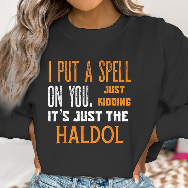 Funny Halloween Nurse Rn Medical Haldol Spell Medical Er Icu Women Sweatshirt Gifts for Women