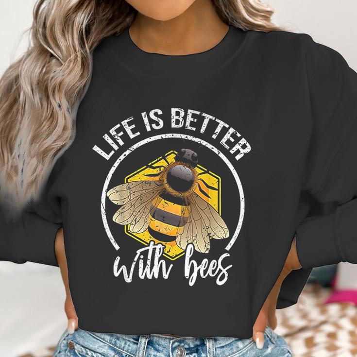 Funny Life Is Better With Bees Love Honey Women Sweatshirt Gifts for Women