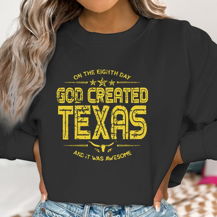 God Created Texas Aesthetic Gift 2022 Women Sweatshirt Gifts for Women