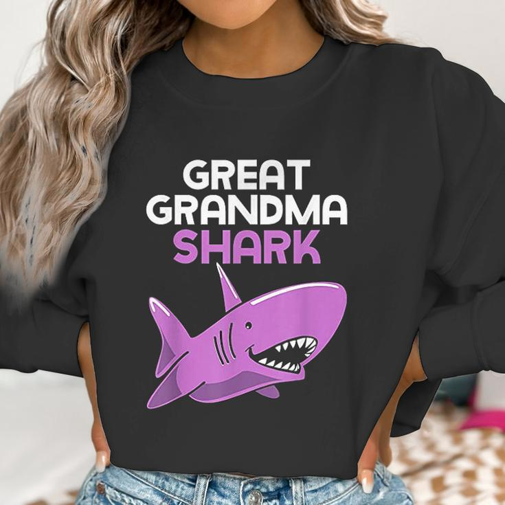 Great Grandma Shark Funny Family Gift Women Sweatshirt Gifts for Women