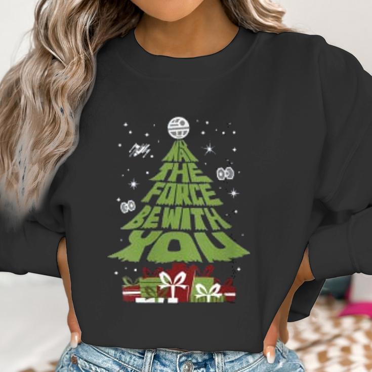 Grinch May The Force Be With You Christmas Tree Women Sweatshirt Gifts for Women