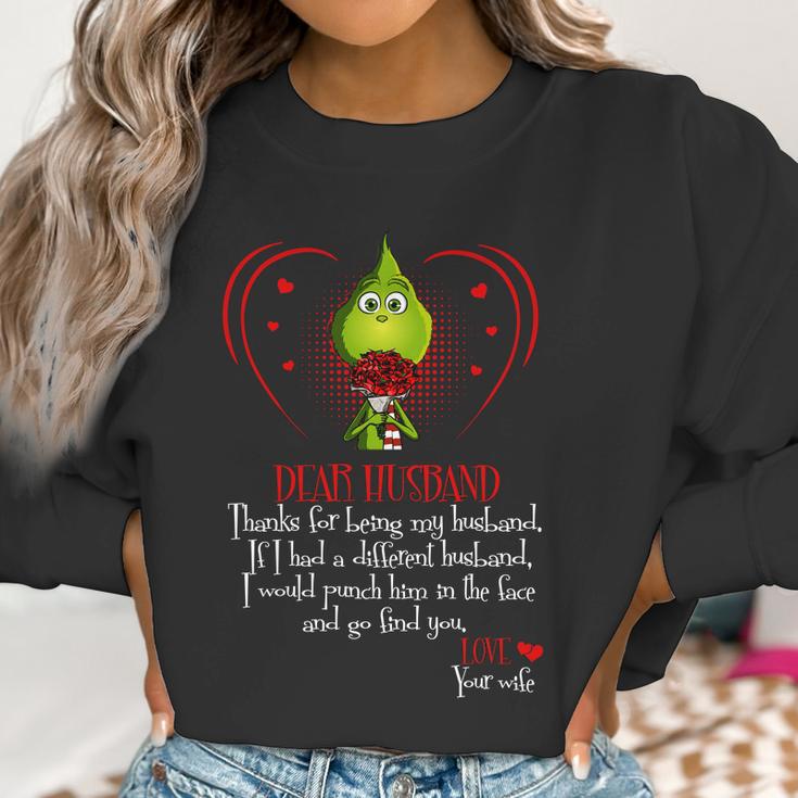 Grinch Wife Dear Husband Women Sweatshirt Gifts for Women