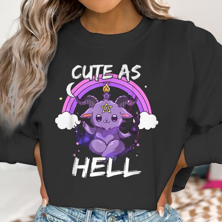 Halloween Baphomet Satan As Hell Pastel Goth Raglan Men Women T-Shirt Graphic Print Casual Unisex Tee Women Sweatshirt Gifts for Women