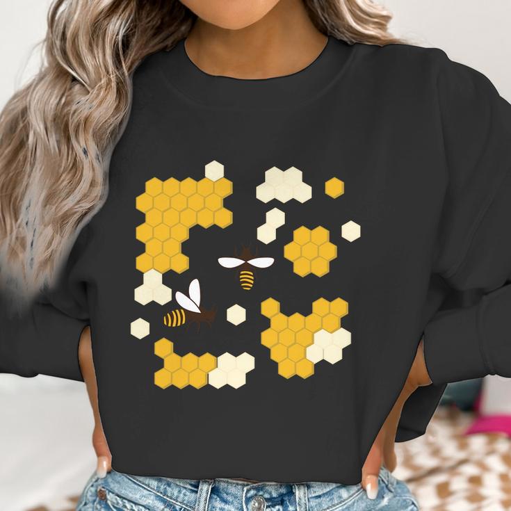 Honey Bee Honeycomb Women Sweatshirt Gifts for Women