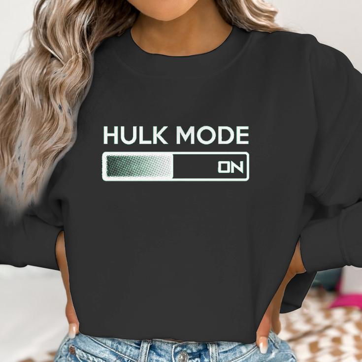 Hulk Mode On Funny Graphic Gym Workout Top Sarcastic Saying Adult Humor Women Sweatshirt Gifts for Women