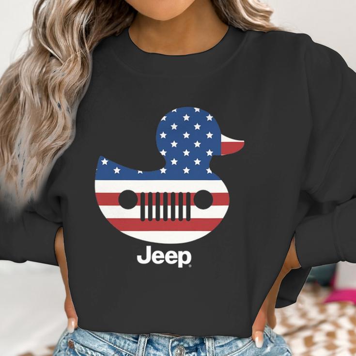 Jeep Duck American Flag Gift For Patriotic Women Sweatshirt Gifts for Women