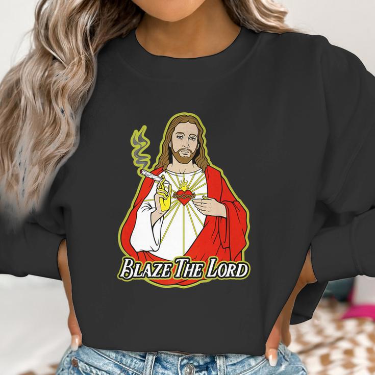 Jesus Blaze The Lord Marijuana Women Sweatshirt Gifts for Women