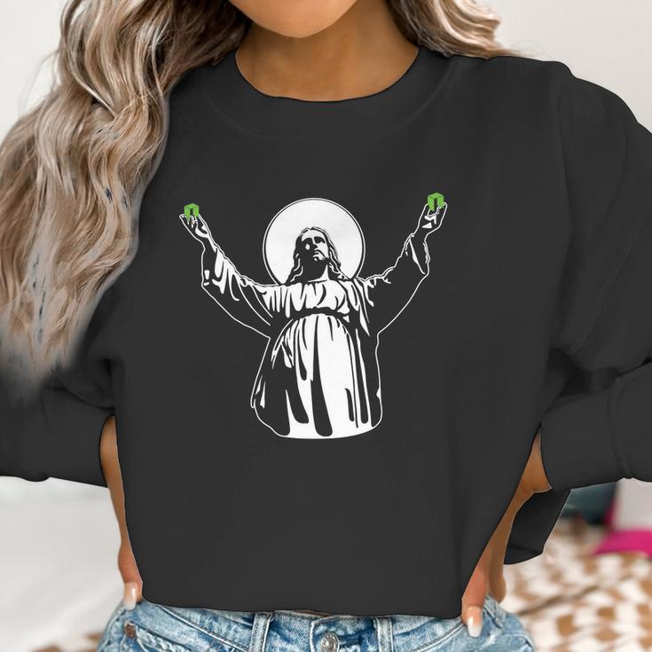 Jesus Neo Cryptocurrency Hodl Digital Blockchain Btc Women Sweatshirt Gifts for Women