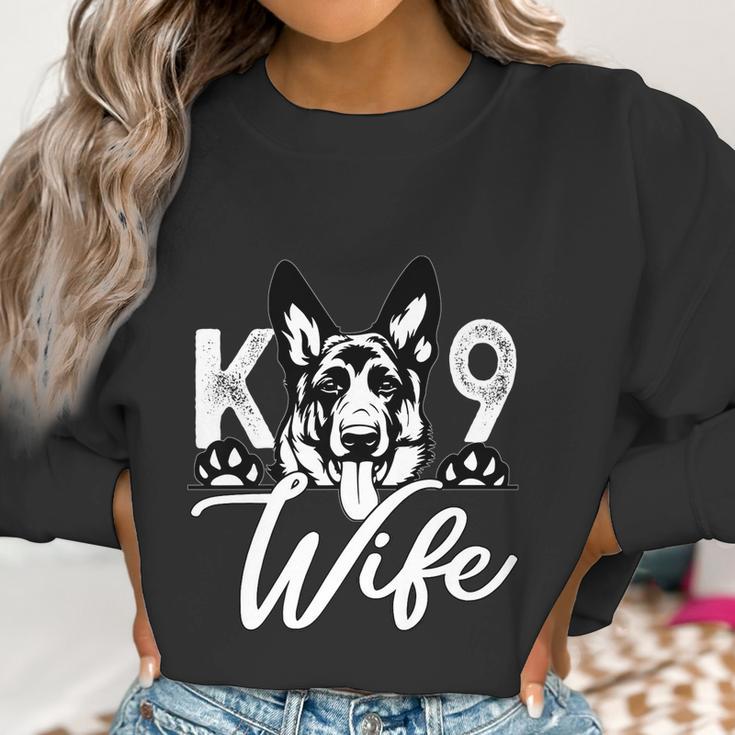 K9 Unit Police Officer Wife Gift German Shepherd Graphic Design Printed Casual Daily Basic Women Sweatshirt Gifts for Women