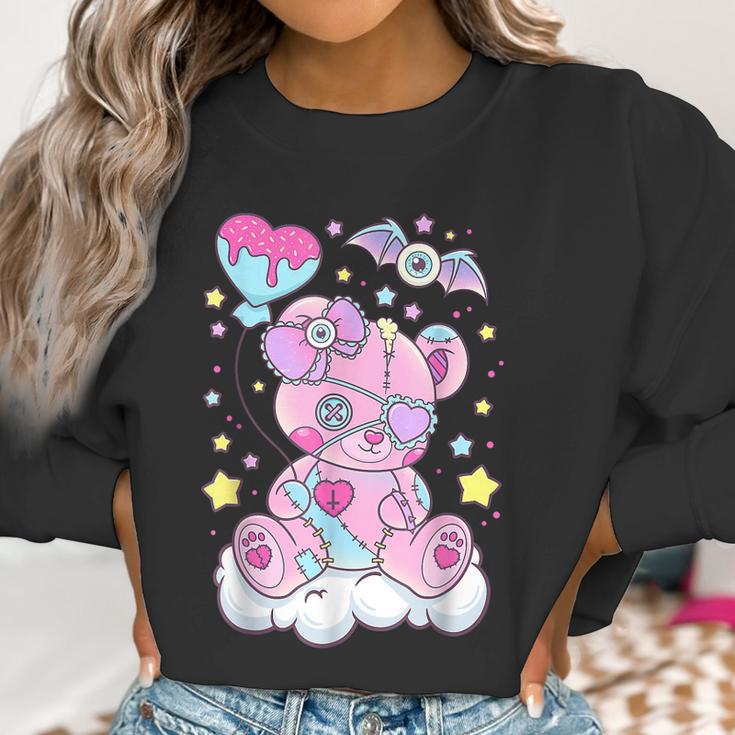 Kawaii Pastel Goth Cute Creepy Bear V2 Men Women T-Shirt Graphic Print Casual Unisex Tee Women Sweatshirt Gifts for Women