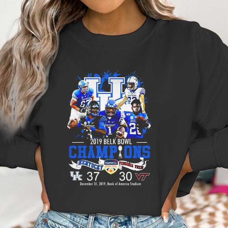 Kentucky 2019 Belk Bowl Champions Kentucky Vs Virginia Tech Shirt Women Sweatshirt Gifts for Women